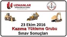 23 Ekim 2016 Beko Loder, Ekskavatör ve Loder Belgesi Sınav Sonuçları 23 Ekim 2016 Beko Loder, Ekskavatör ve Loder Belgesi Sınav Sonuçları